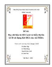 Đề tài Đọc dữ liệu từ SD Card và hiển thị lên LCD sử dụng Kit DE2 của ALTERA