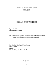 Đồ án Nghiên cứu xây dựng phương pháp điều khiển robot tự hành dựa trên cơ sở logic mờ