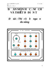 Đồ án Thiết kế bộ nguồn đa năng