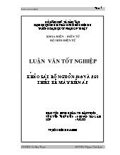 Luận văn Khảo sát bộ nguồn P46 và P52 - Thiết kế máy biến áp bộ nguồn