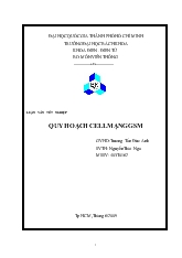 Luận văn Quy hoạch cell mạng GSM