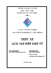 Luận văn Thiết kế lịch vạn niên điện tử