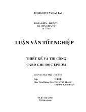 Luận văn Thiết kế và thi công card ghi - đọc EPROM