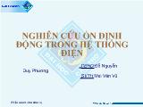 Đồ án Nghiên cứu ổn định động trong hệ thống điện