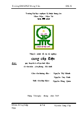 Đồ án Quy hoạch, cải tạo lưới điện hạ áp xã Văn Môn – Yên Phong – Bắc Ninh