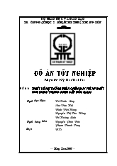 Đồ án Thiết kế hệ thống điều khiển duy trì áp suất Ứng dụng trong cung cấp nước sạch
