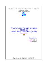 Đồ án Ứng dụng lý thuyết hiện đại thiết kế modul điều khiển động cơ DC
