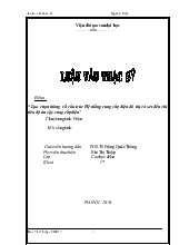 Luận văn Lựa chọn thông số cấu trúc Hệ thống cung cấp điện đô thị có xét đến chỉ tiêu độ tin cậy cung cấp điện