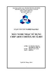 Luận văn Máy Nghe Nhạc Sử Dụng Chip ARM CORTEX-M3 32-Bit