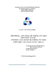Luận văn Mô phỏng, thi công hệ thống pin mặt trời nuôi tải DC. tìm hiểu vận hành hệ thống pin mặt trời độc lập (aa10-121107_isole) ( ĐH QG thành Phố Hồ Chí Minh)