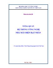 Luận văn Tổng quan hệthống công nghệ nhà máy điện hạt nhân
