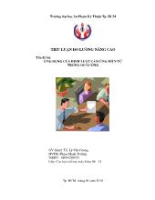 Tiểu luận Ứng dụng của định luật cảm ứng điện tử trong đo lường