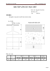 Bài tập lớn Cơ học đất - Nguyễn Thái Bình