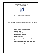 Báo cáo Kiến tập tại đài truyền hình tỉnh Bà Rịa - Vũng Tàu