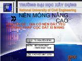 Chuyên đề Gia cố nền đất yếu phương pháp cọc đất xi măng