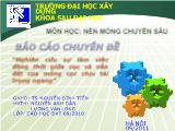 Chuyên đề Nghiên cứu sự làm việc đồng thời giữa cọc và nền đất của móng cọc chịu tải trọng ngang