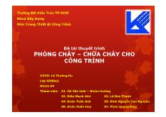 Đề tài Phòng cháy, chữa cháy cho công trình