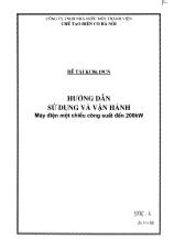 Đồ án Hướng dẫn sử dụng và vận hàng máy điện một chiều công suất đến 200kW