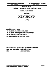 Đồ án Nền móng - Trường dân lập Thăng Long