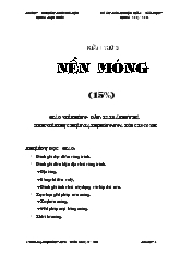 Đồ án Nền móng - Trường phổ thông trung học Phúc Yên, tỉnh Vĩnh Phúc