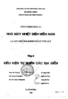 Đồ án Nhà máy nhiệt điện Miền Nam - Điều kiện tự nhiện các địa điểm