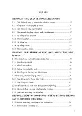 Đồ án Phân tích trang bị điện, điện tử, thiết lập quy trình bảo dưỡng sửa chữa dây chuyền công nghệ máy ép phun sản xuất phụ kiện nhà máy nhựa Thiếu Niên Tiền Phong