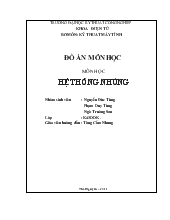Đồ án Thiết kế Hệ thống chuông báo giảng đường