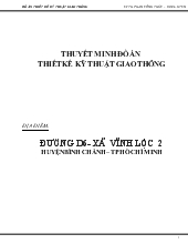 Đồ án Thiết kế kỹ thuật giao thông đường D6, xã Vĩnh Lộc 2, huyện Bình Chánh, TP Hồ Chí Minh