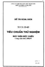Đồ án Tiêu chuẩn thử nghiệm máy điện một chiều công suất đến 200kW