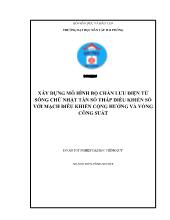 Đồ án Xây dưng mô hình bộ chấn lưu điện tử sóng chữ nhật tần số thấp điều khiển số với mạch điều khiển cộng hưởng và vòng công suất
