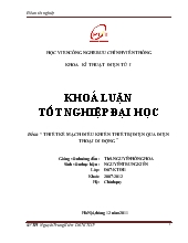 Khóa luận Thiết kế mạch điều khiển thiết bị điện qua điện thoại di động