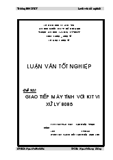 Luận văn Giao tiếp máy tính với kit vi xử ly 8085