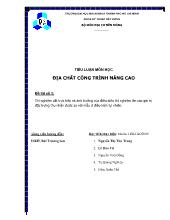 Tiểu luận Thí nghiệm cắt trực tiếp và ảnh hưởng của điều kiện thí nghiệm lên các giá trị đặc trưng thu nhận được so với mẫu ở điều kiện tự nhiên