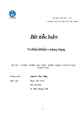 Tiểu luận Vi điều khiển 8051 điều khiển động cơ dc bằng xung PWM