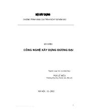 Bài giảng Công nghệ xây dựng đương đại