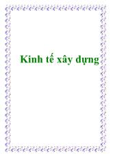 Bài giảng Kinh tế xây dựng