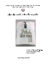 Báo cáo Thực tập tại công nghệ may và thời trang tại công ty FASHION GARMENTS LTD