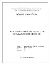 Chuyên đề Tiếng Pháp - La stratégie de lancement Dun nouveau service chez JER