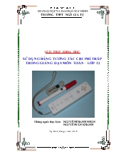 Đề tài Sử dụng bảng tương tác chi phí thấp trong giảng dạy bộ môn toán – lớp 12