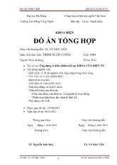 Đồ án Ứng dụng vi điều khiển chế tạo khóa cửa điện tử