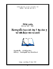 Hướng dẫn học sinh lớp 5 lập dàn ý và viết đoạn văn tả cảnh