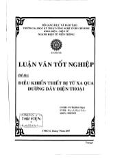 Luận văn Điều khiển thiết bị từ xa đường dây điện thoại