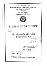 Luận văn Hệ thống đếm sản phẩm bằng giọng nói
