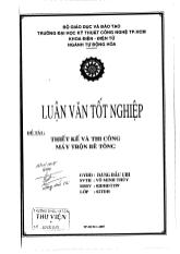 Luận văn Thiết kế và thi công máy trộn bê tông