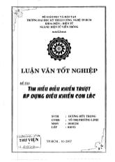 Luận văn Tìm hiểu điều khiển trượt áp dụng điều khiển con lắc