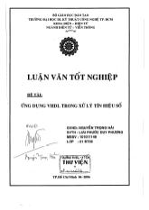 Luận văn Ứng dụng VHDL trong xử lý tín hiệu số