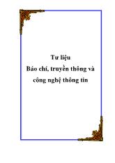 Tư liệu báo chí truyền thông và công nghệ thông tin