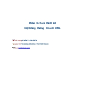Bài giảng Phân tích và thiết kế hệ thống thông tin với UML