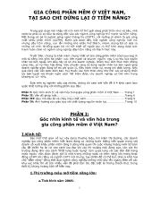 Đề tài Gia công phần mềm ở Việt Nam, tại sao chỉ dừng lại ở tiềm năng