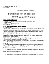 Đề tài Phân tích thiết kế hệ thống quản lý tiền gởi thanh toán ngân hàng
